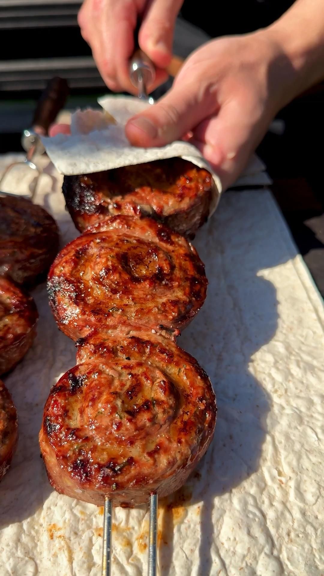 Рулет в оболочке шашлык